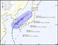 [태풍 콩레이 경로]  낮 12시 부산 앞바다 상륙, 오후 3시 포항으로 빠져나가