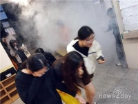 의성여고, 기숙사생 대상 야간화재대피 훈련 실시