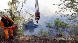안동 호민저수지서 빠진 카테킨 차량 발견…30대 남성 사망