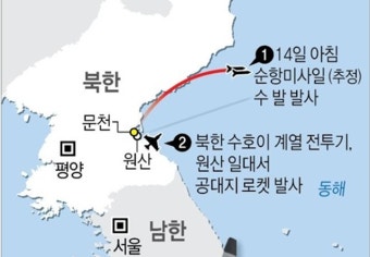 북한, 총선 앞두고 순항미사일(추정) 발사…유엔 안보리 위반 아니야