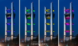 오산시, 에코리움 전망대 미세먼지 신호등 경관조명 설치