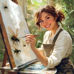 [AI의 JOB카툰] 생태세밀화가, 동식물을 세밀하게 그리는 예술가