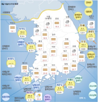 [오늘 날씨] 중부 오전까지 '비'… 경남 미세먼지 '나쁨'