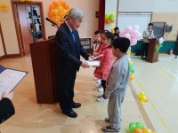 영천 화북면태양광발전운영위, 초교입학생 축하금 전달