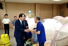 박명재 의원, 포항 도구별장맨션 화재 현장 방문