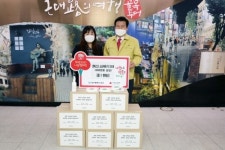 (주)창작공간, 중구청에 면마스크·손소독제 기탁
