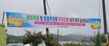 성주 대가면, 참외덩굴·농업부산물 무단폐기 근절 현수막 홍보