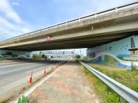 북경주행정복지센터, 안강IC교대에 벽화 새겨