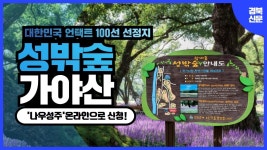 ˝성밖숲·가야산으로 힐링여행 오세요˝