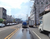 북경주행정복지센터, 폭염 대비 주요 도로변 살수작업 펼쳐