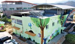 영천시 환경사업소, 친환경 이미지 벽화로 하수처리장 이미지 개선