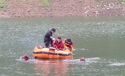 경산소방서, 남천면 송백저수지 실종자 시신 수습