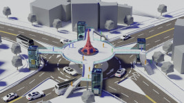 상주시, 3차원방식 원형 보도 육교 디자인 특허 출원