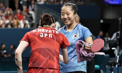 [파리올림픽] 신유빈, 3위 결정전서 일본 하야타에게 석패