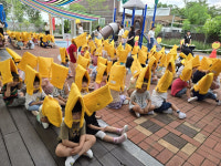 “훈련 덕분에 하나도 안 무서웠어요”… 포항장량유치원, 지진대피 훈련 실시