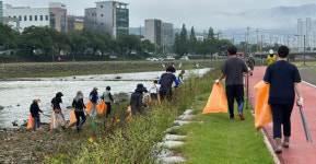경산시 서부1동, 남천강변 일대 정화 활동