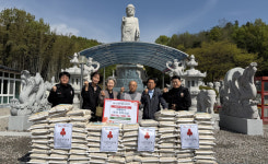 영천 천룡정사, 청통면에 사랑의 백미 100포 기탁