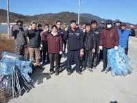  성주군 벽진면 청년회와 자율방범대, 하천 환경정화활동 실시 