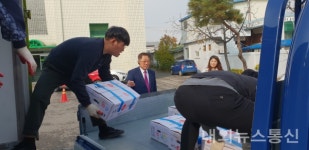 동창식품, 보은군에 2억원 상당의 돼지등뼈 50t 기탁