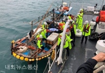 완도해경, 청산도 섬 90세 노인 뇌졸중 의심 환자 긴급이송