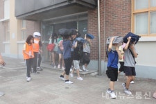 청주 봉덕초 학생 주도 어린이 재난안전훈련 실시