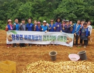 [포토] 제천 청풍면 바르게살기위원회, 관내 경로당에 감자 기부