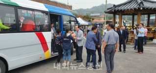 보은군 농촌형교통모델 버스, 수한면 성리마을서 첫 시승식 가져