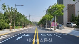 수성구 두산동 용학로, 도로확장 개통 ...정체 해소 기대