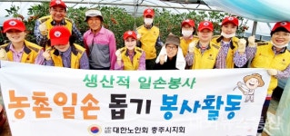 (사)대한노인회충주시지회 농촌일손돕기 봉사활동 펼쳐