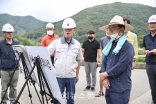 박상돈 천안시장, 집중호우 피해 점검위해 휴가 반납