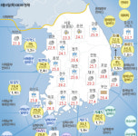[기상특보]기상청 오늘의 날씨 및 이번주날씨 예보!, 강릉, 대전, 청주, 주, 수원 등 비, 내일~모레 전국 비!..강수량!