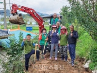 온양6동 새마을회, 수해복구 자원봉사 구슬땀