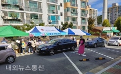 목포시 상동종합사회복지관, 드라이브스루 바자회 개최