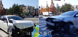[단독]불당중 앞 사거리 교통사고는 관용차량으로 확인!