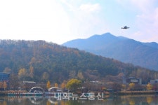 하늘을 나는 택시가 대구 수성구 수성못에서 선보여