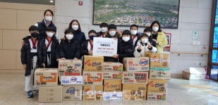 경주 비룡태권도 수련생, 사랑의 라면 673개 기탁