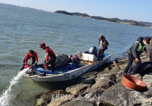 목포해경, 진도군 선착장 표류‧침수선박 안전조치