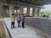 동두천부시장, 두드림 생활체육광장 공사 현장 방문