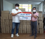 한구종합환경, 영흥면 관내 저소득 독거노인 지원 두유세트 지원