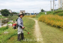충주천에 사랑의 풀향기 흩날리는 화제의 인물