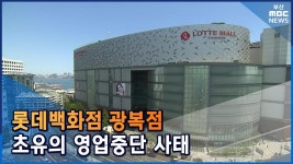 롯데 광복점 사용승인 불허 초유의 영업중단