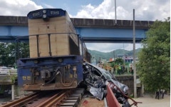 순천역, 순천역 철도 건널목 열차와 승용차 충돌