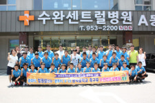 광주FC 엄원상, 수완센트럴병원 방문