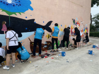 K-water·여수정보과학고, 화태초 벽화그리기 개최