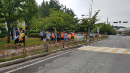 광양 금호119안전센터, 소방차 길 터주기 훈련