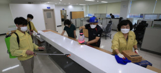 광주 북구, 신용동행정복지센터 임시청사 방역