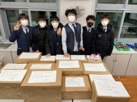 영광 해룡중 과학 동아리학생들 선행 훈훈