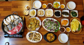 [남도 맛집-빽바지 포차] 실내포장마차서 맛보는 한우·전복·키조개 관자