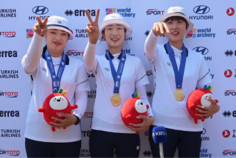 양궁월드컵, 한국 리커브 남·녀 단체 동반 '금메달'