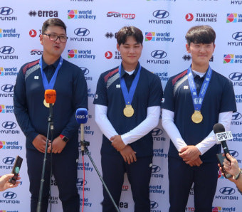 양궁월드컵, 한국 리커브 남·녀 단체 동반 '금메달'
